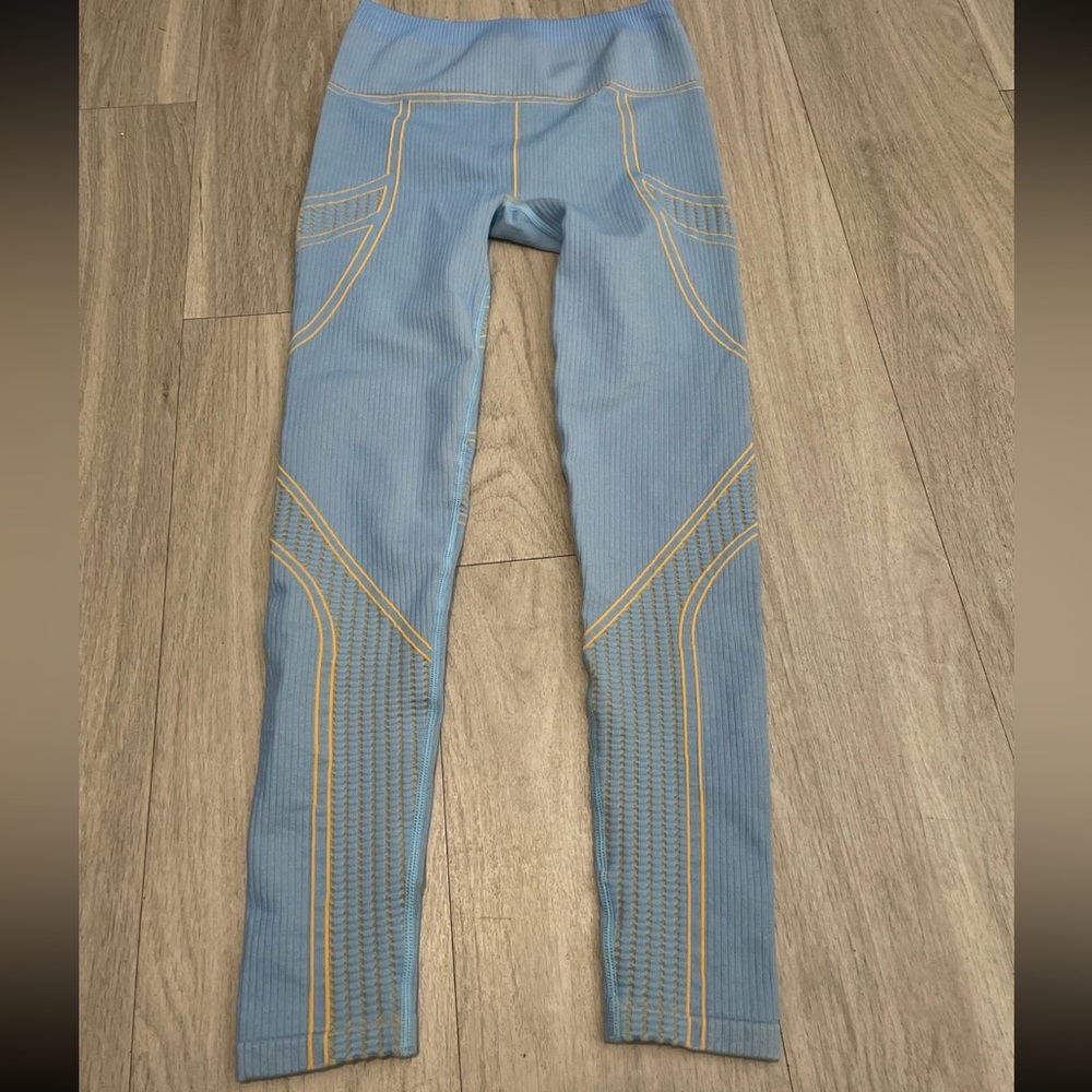 Fabletics Blue and Yellow Leggings